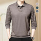 Men's Faux Two Piece Lapel Long-Sleeve Tops