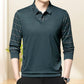 Men's Faux Two Piece Lapel Long-Sleeve Tops